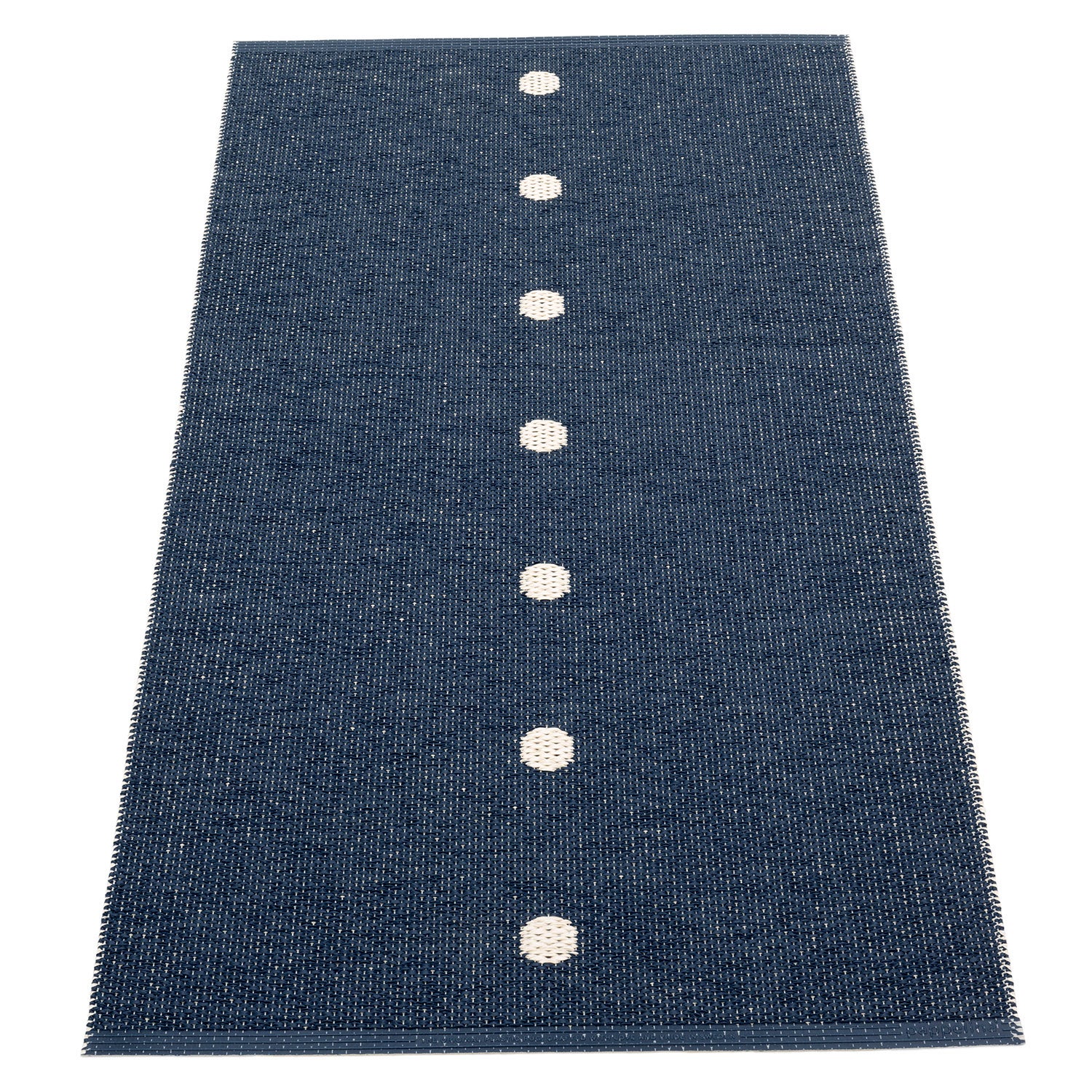 Peg Carpet 70x140 cm dark blue / vanilla
