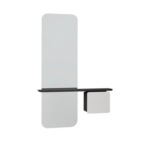 One More Look Mirror Black Oak/ Nuance Mist