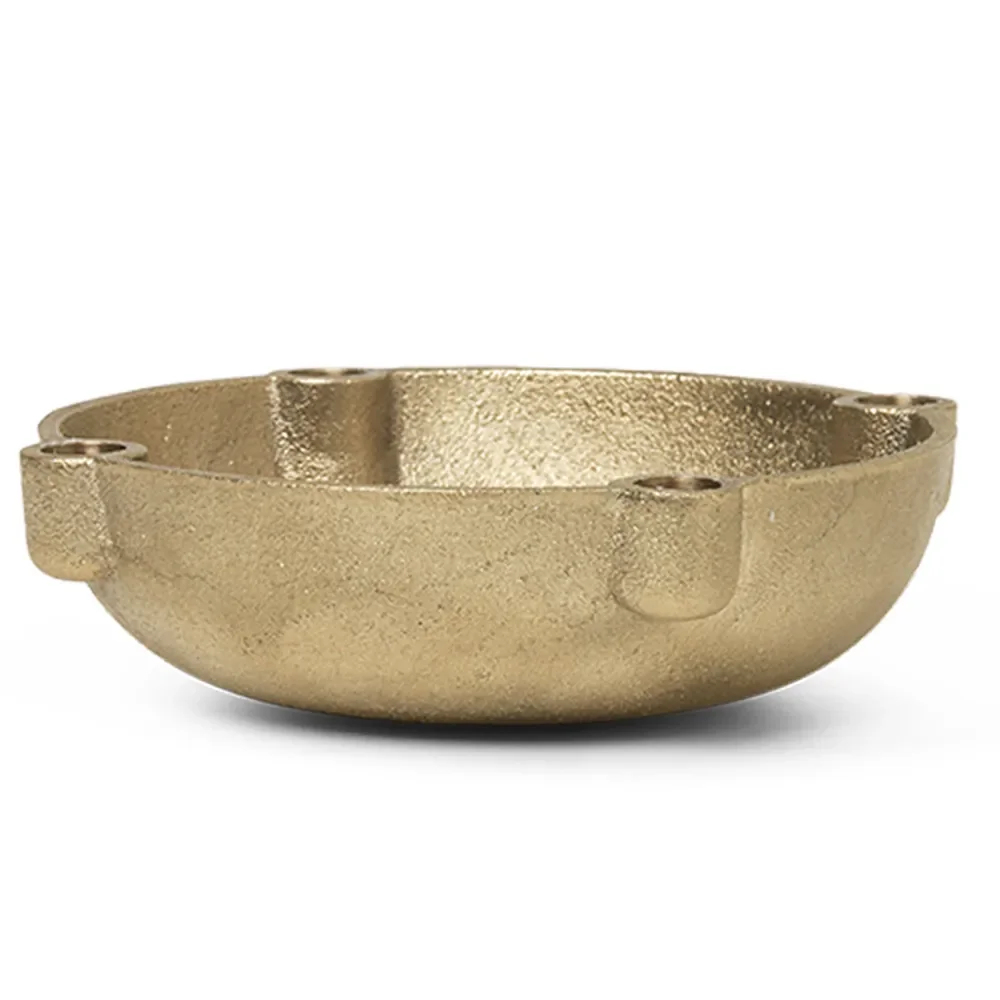 Bowl Candle Holder Ø14 cm Brass