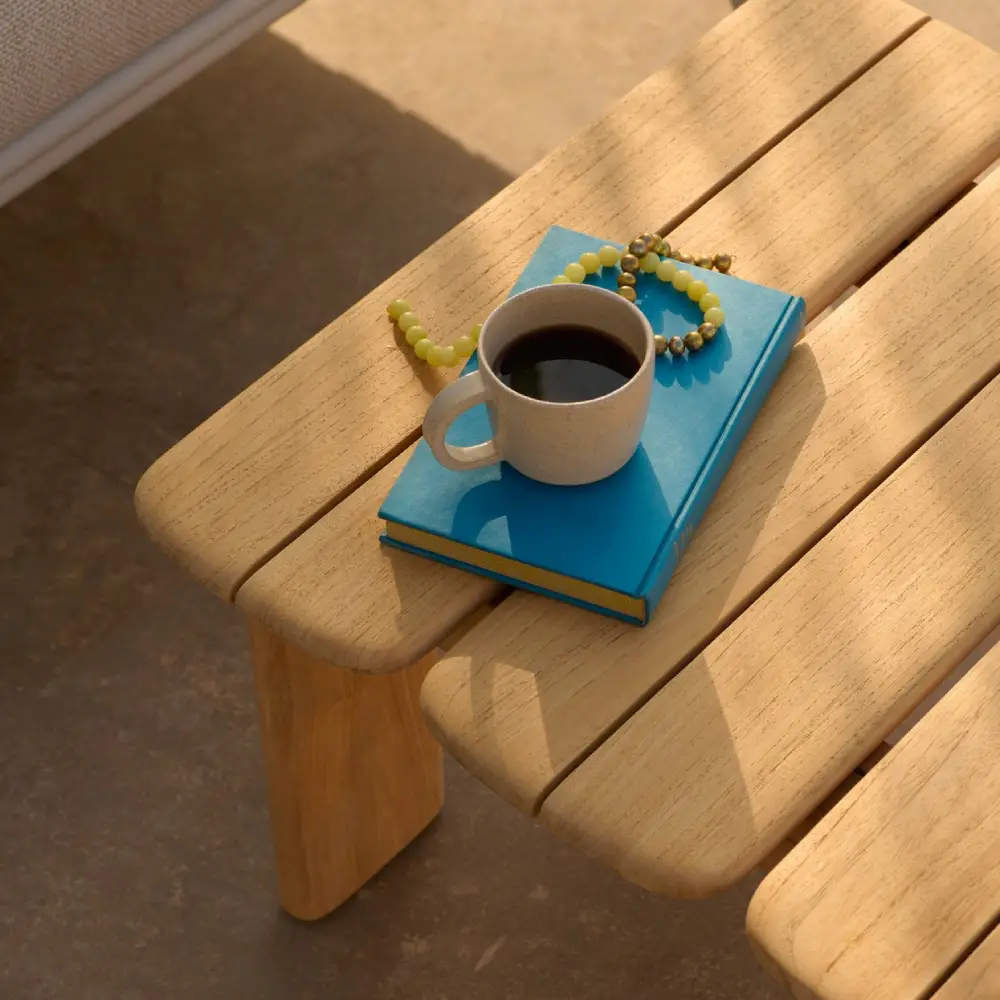 Coffee Table Teak 55x55 Assemble