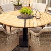 Peace Wood dining table 150 cm anthracite / teak