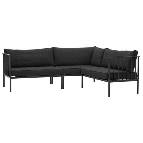 Upper sofa set Vänster Black / Teddy Black