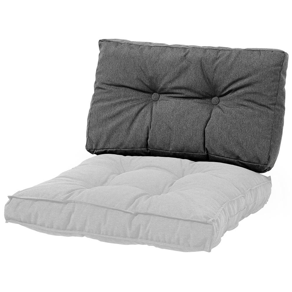 Lotta back cushion W 58-63 H 38 cm Charcoal grey