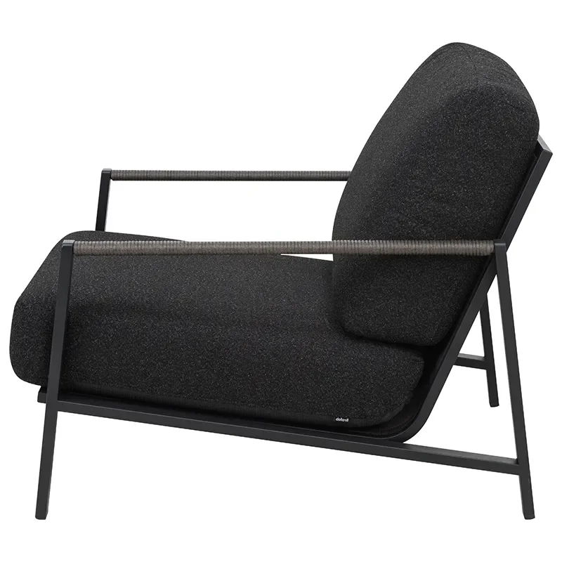 Lyra armchair Black / Teddy black
