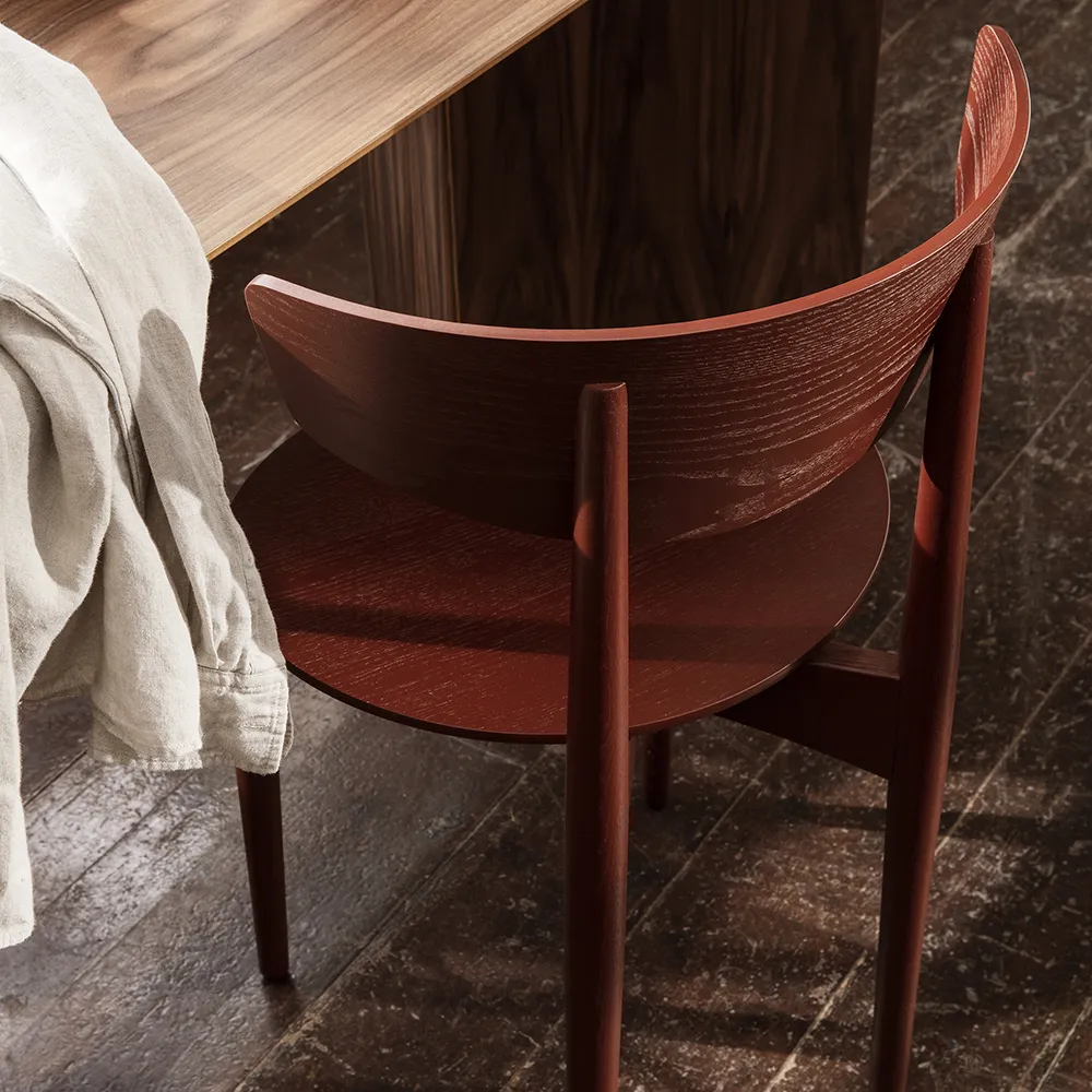 Herman Dining Chair Wood - Red Brown