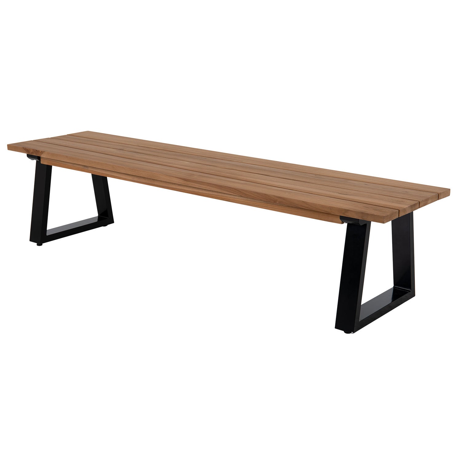 Laurion bench 46x180 cm black/teak teak