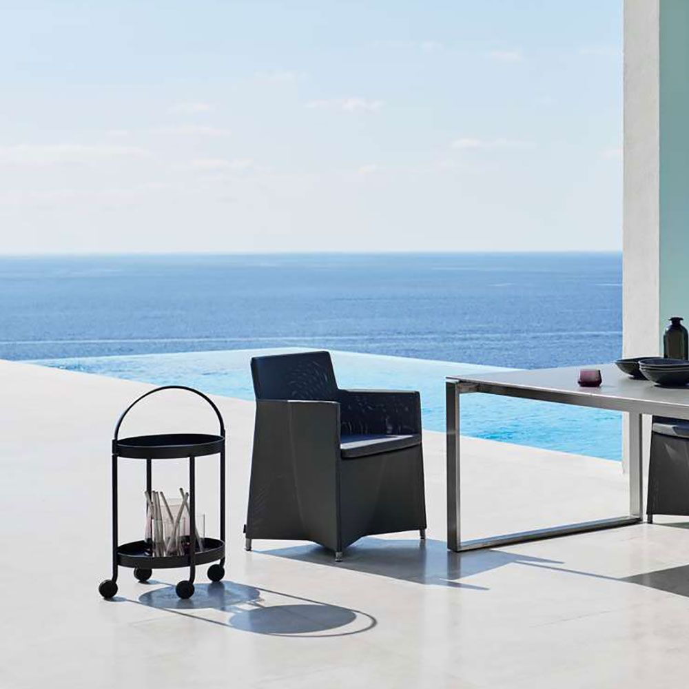 Roll Trolley / Side Table Lava Grey