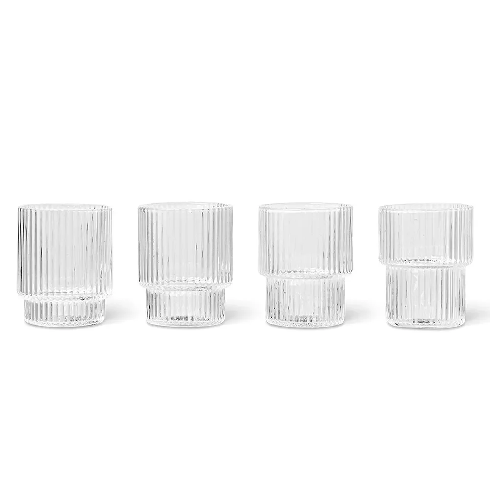 Ripple Small Glasses - Set of 4 - Clear