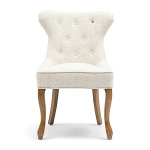 George dining chair rich tweed antique white