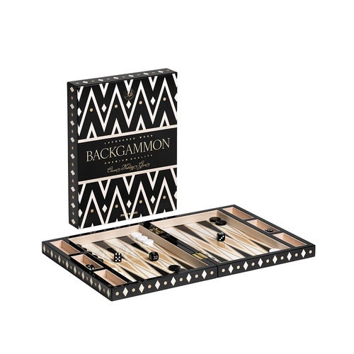 Backgammon Lacquered Black