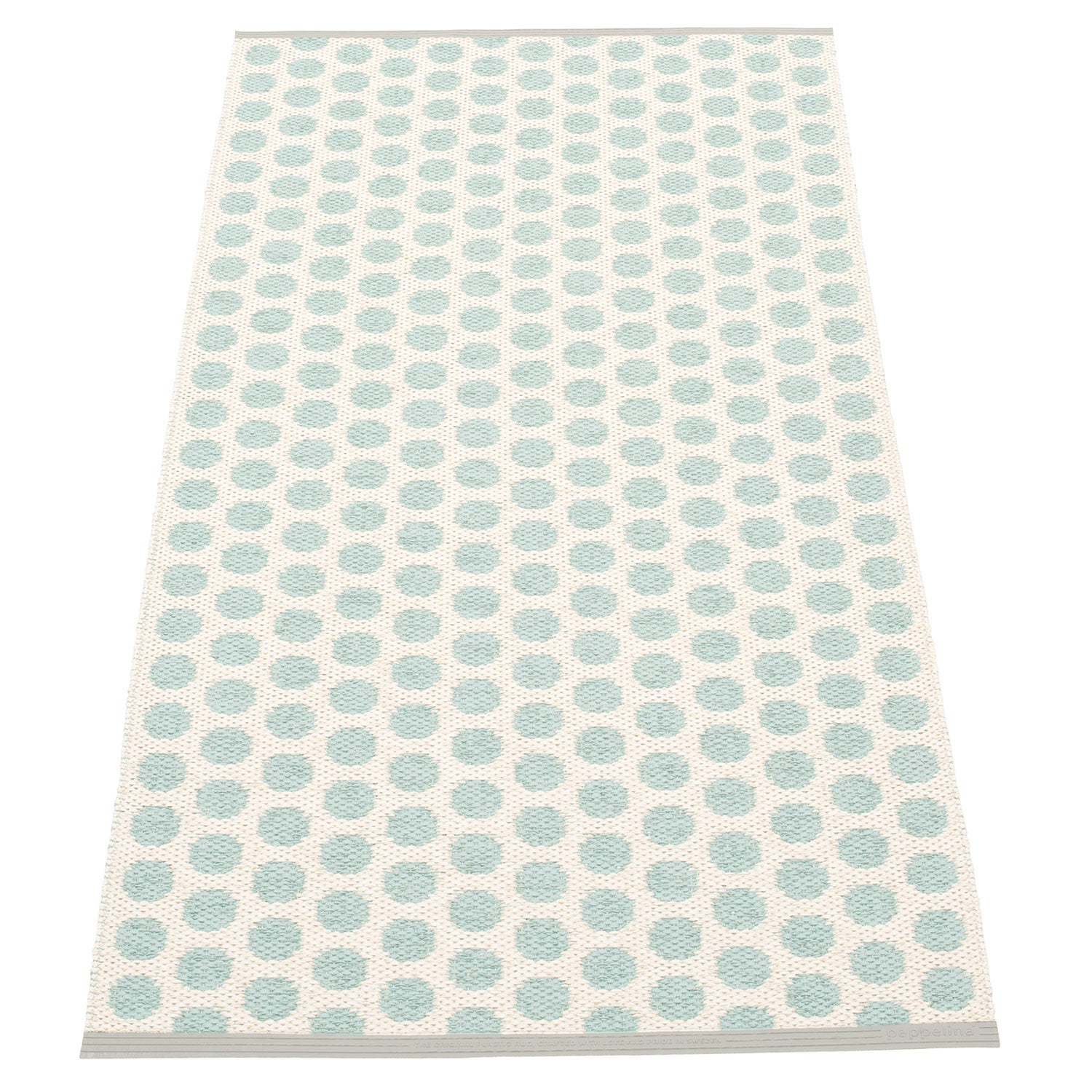 Noa Carpet 70x150 cm pale turquoise / vanilla / warm grey stripe