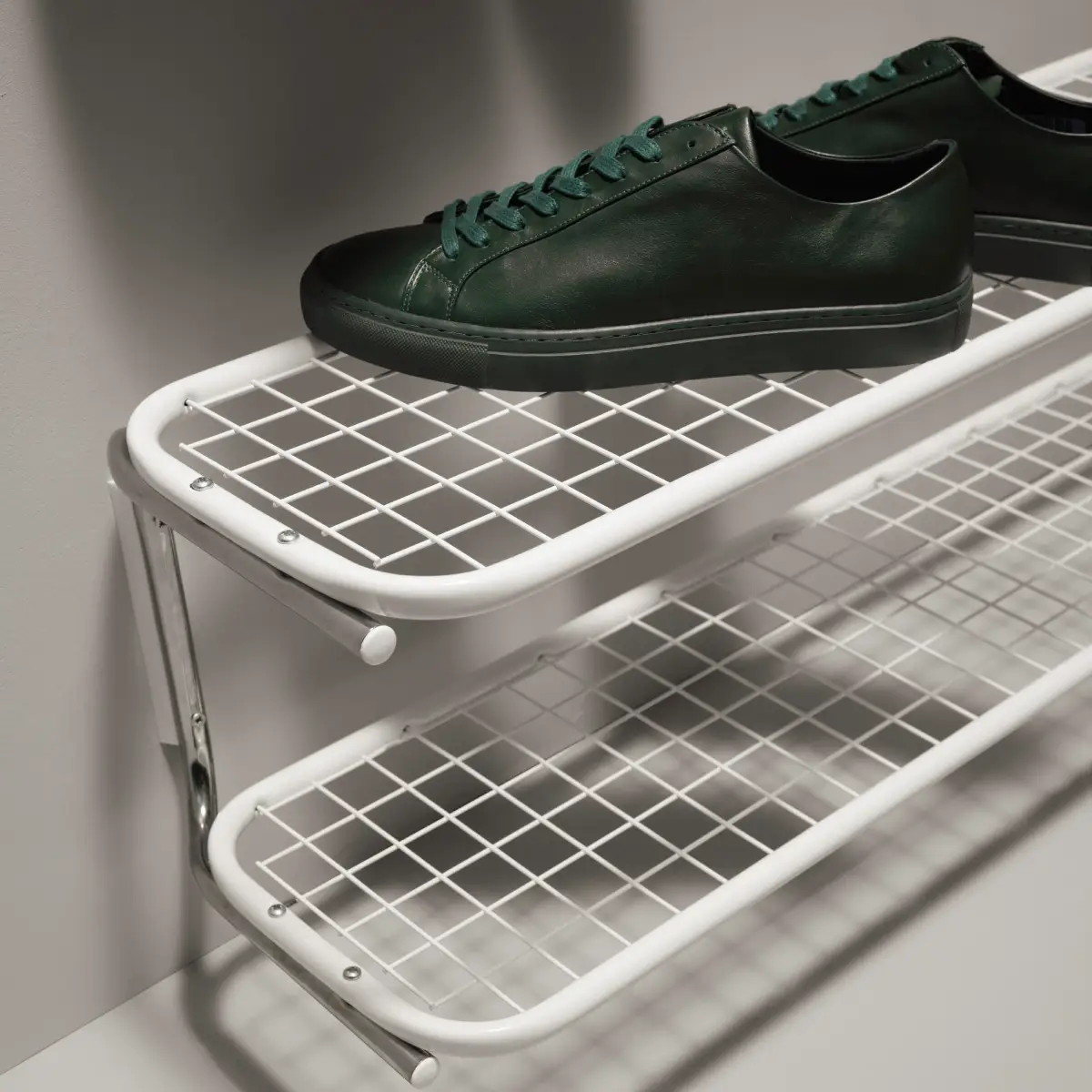 Classic Shoe shelf 120 cm White Chrome