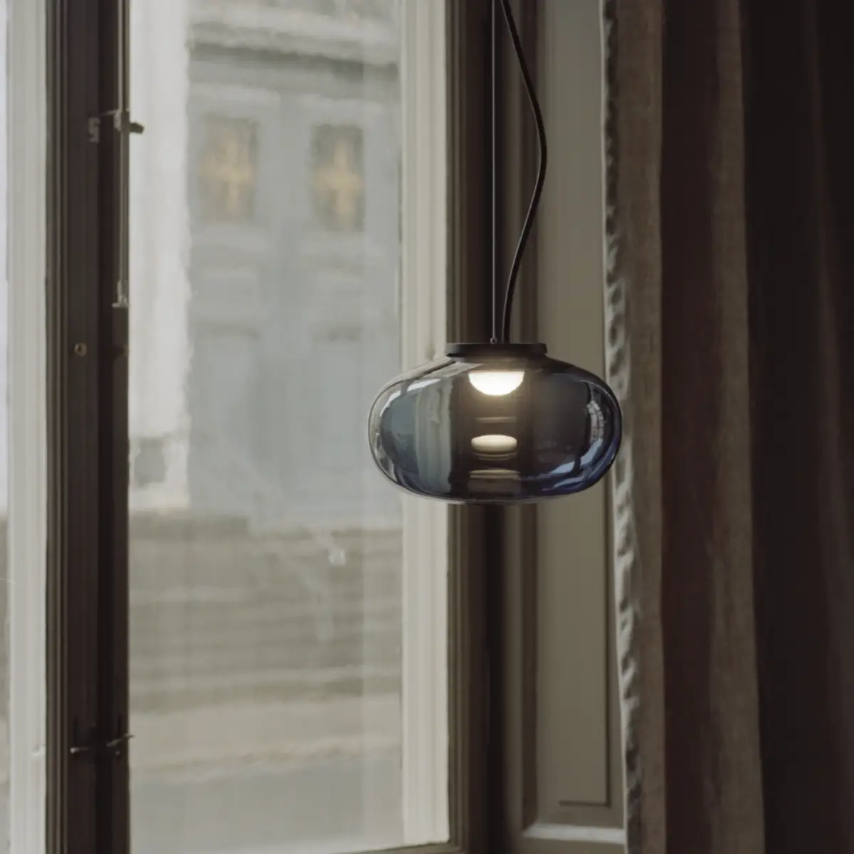 Karl-Johan Pendant Lamp Ø23 Smoked Glass