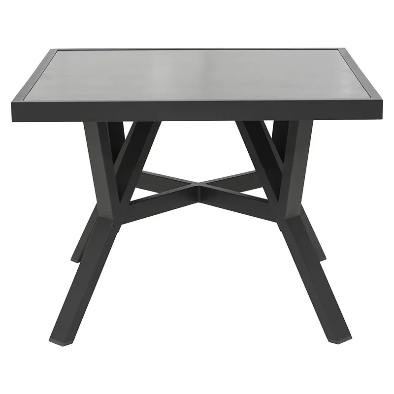 Samvaro table  90x90 cm includes glass plate Anthracite 
