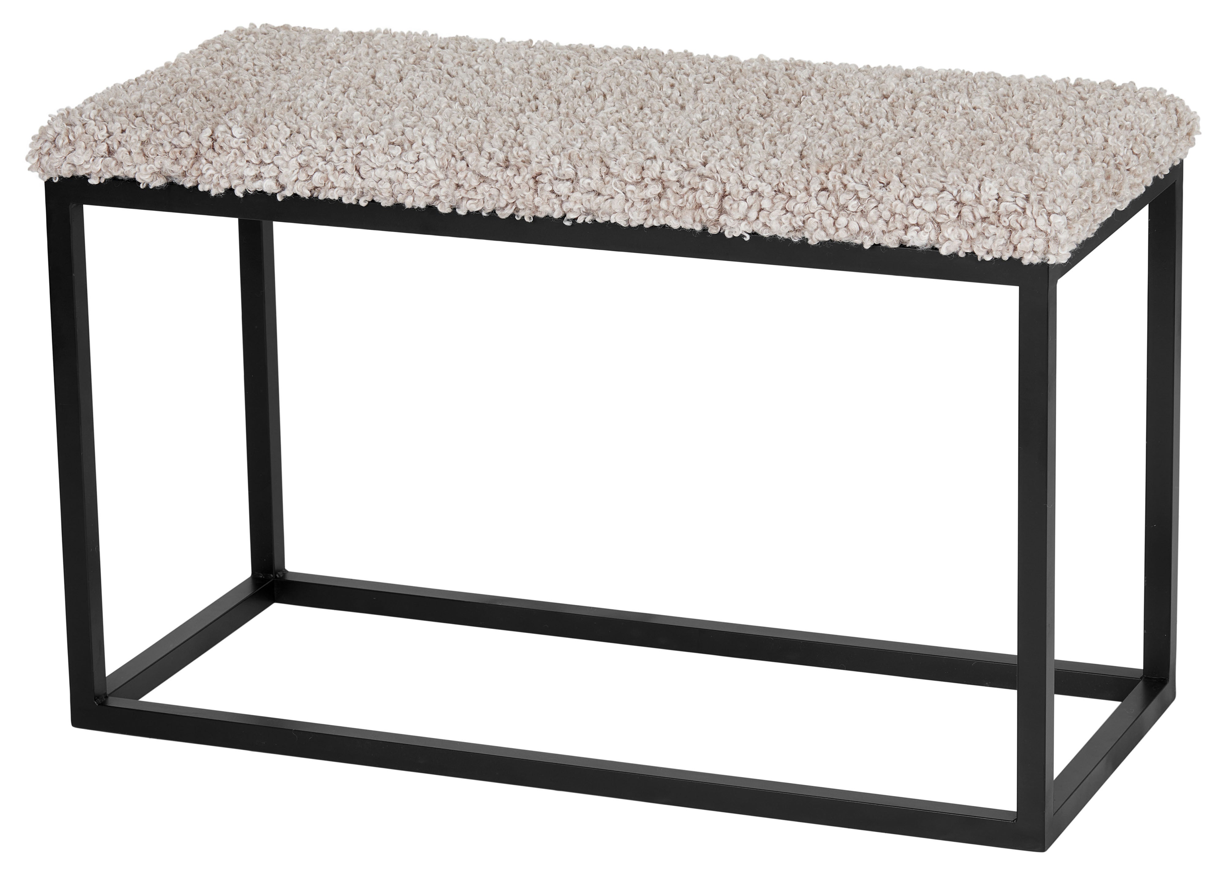 Palle Bench 80x35 cm Sand/Black