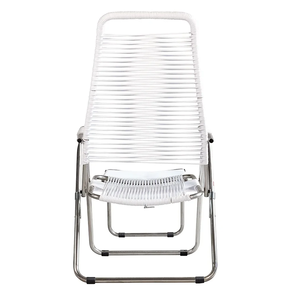 Spaghetti sun lounger white aluminium