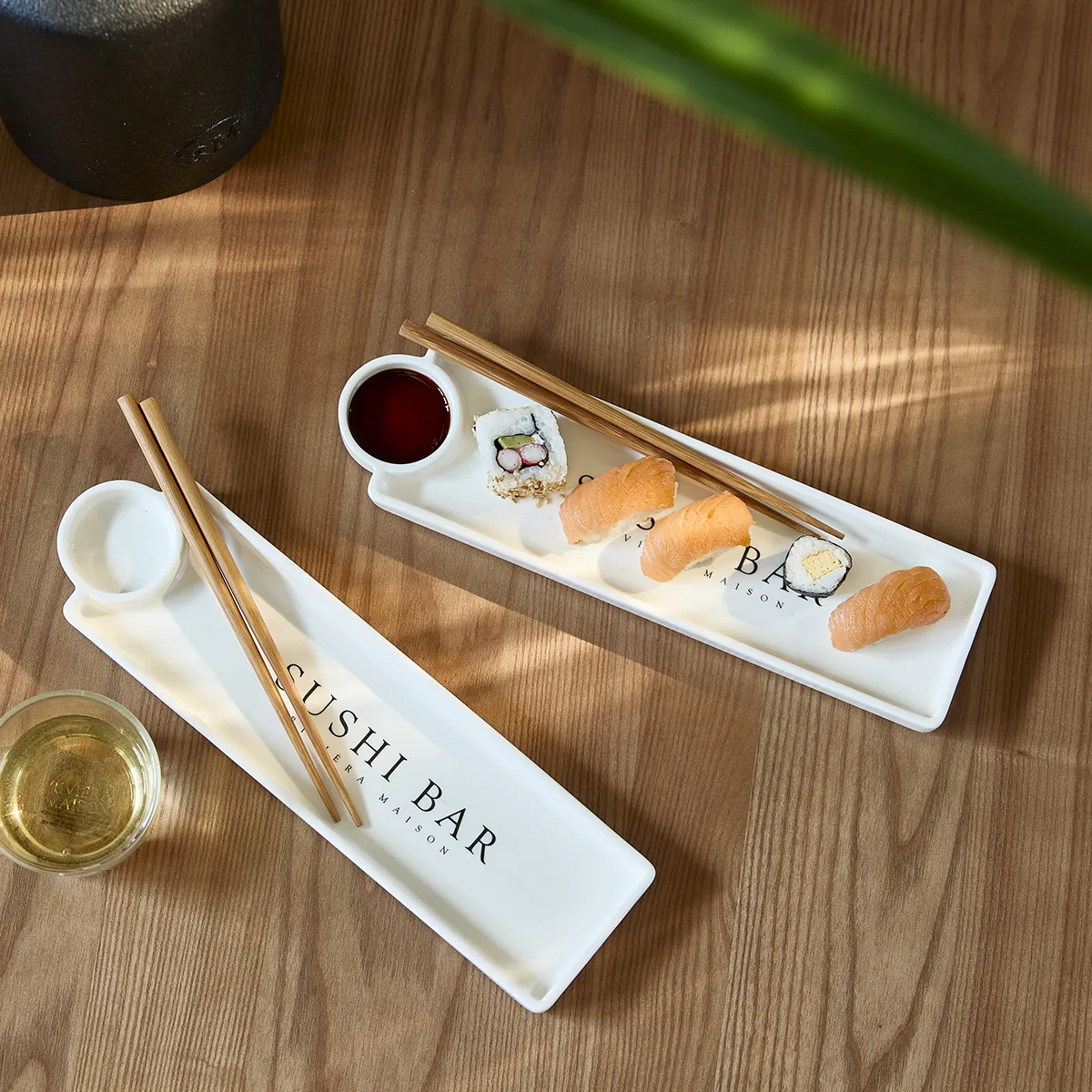 Plate Sushi Bar with chopsticks