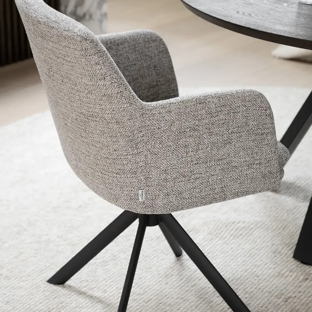 Gladstone chair with armrests dark beige