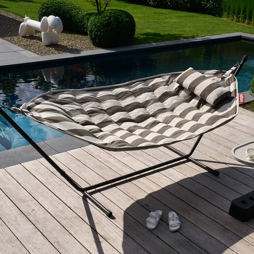 Headdemock Superb Stripe Cacao Incl. Pillow & Rack Black