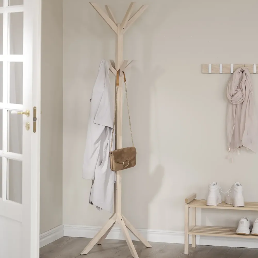 Confetti clothes hanger white pigmented oak