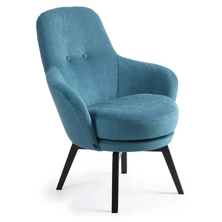 Gaga armchair fabric B black legs