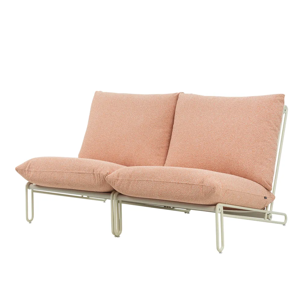 Blixt armchair  Pearl white / Teddy orange