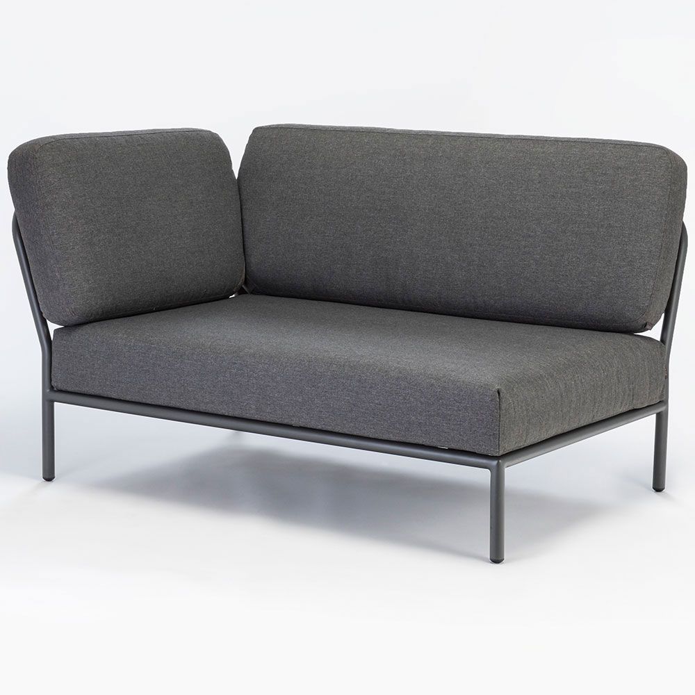 Level end cap left grey aluminium