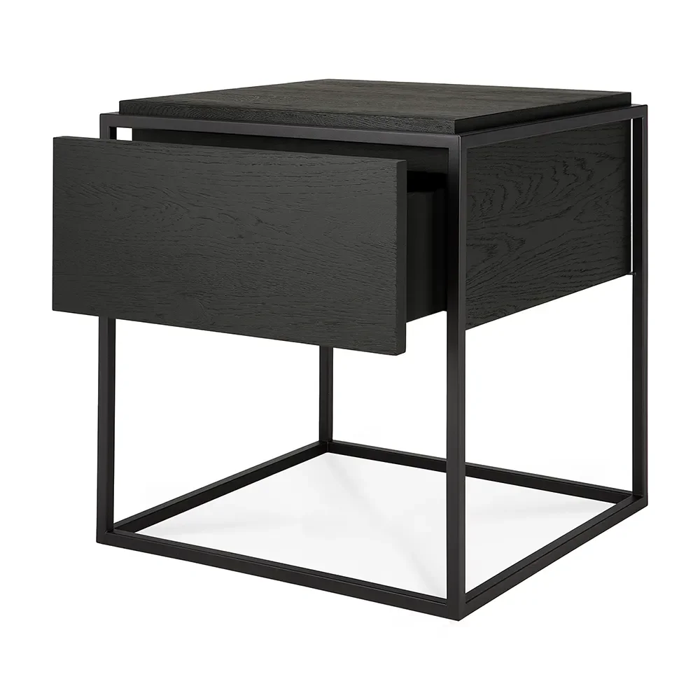 Monolit Bedside Table Black Oak