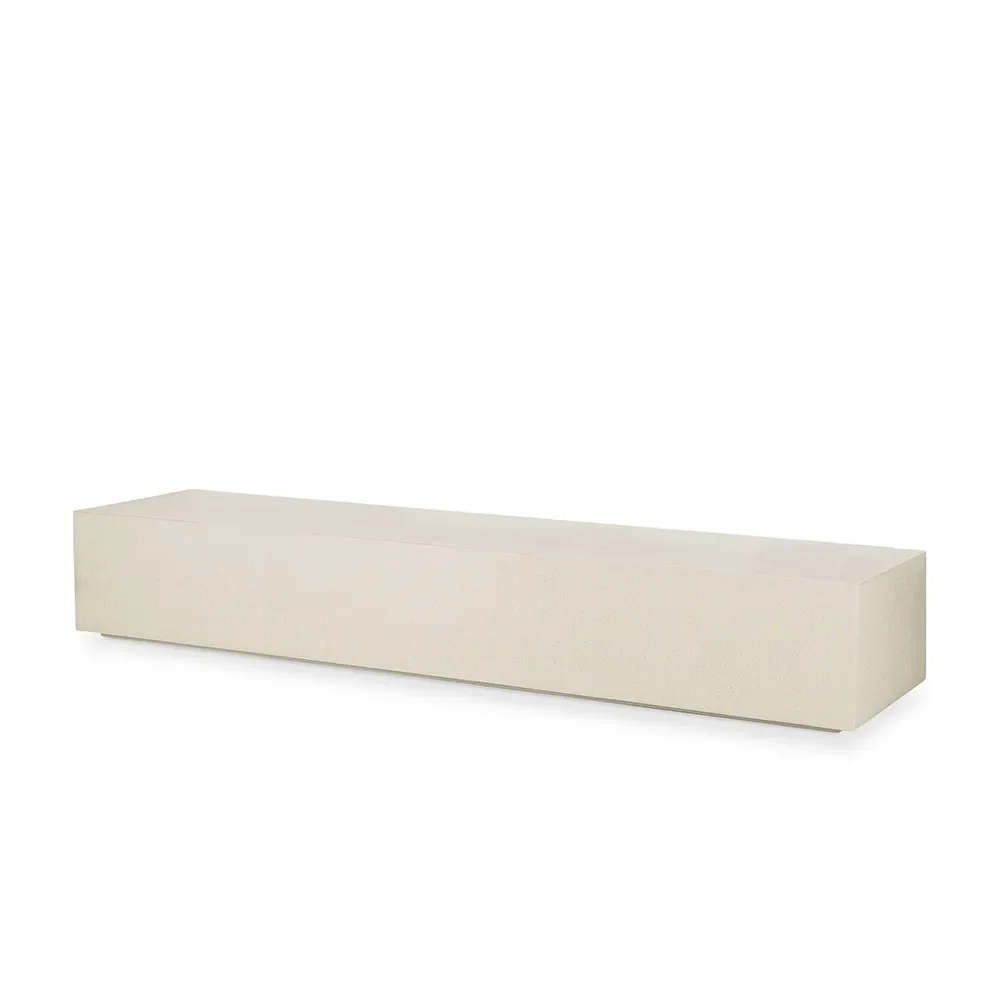 Elements Floor Shelf/Bench - Off White 220x45x30 cm