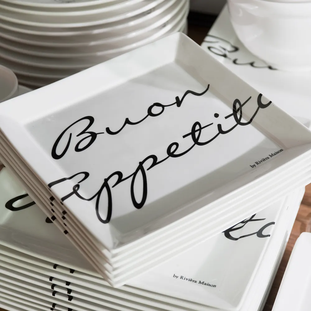 Buon Appetito Square Plate 22 x 22 cm