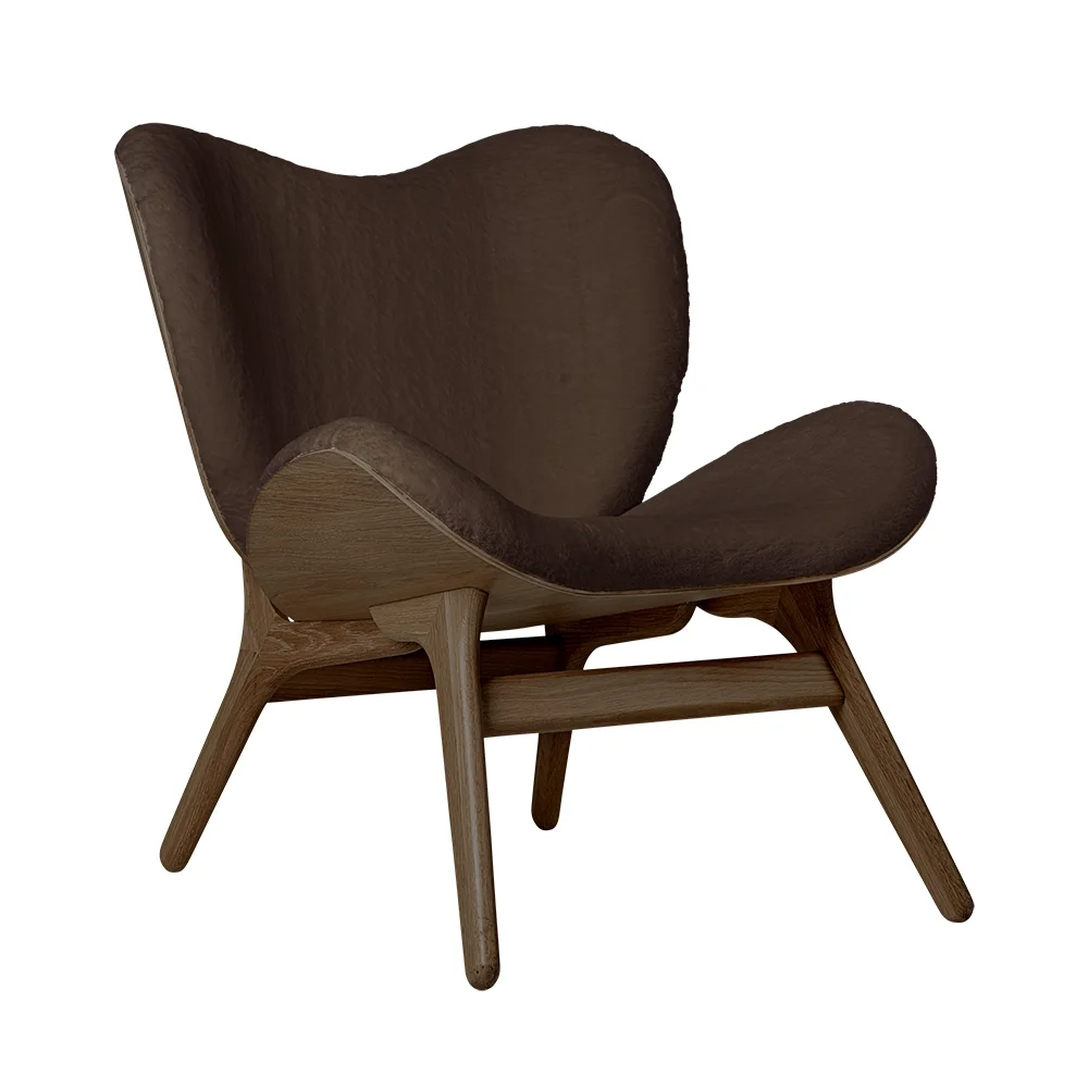 A Conversation Piece Lounge chair Dark Oak/Teddy Brown