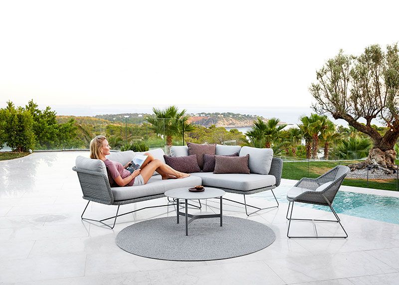 Horizon 2-Seater Right Light Grey