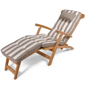 Woodline Deck Chair Cushion Taupe striped