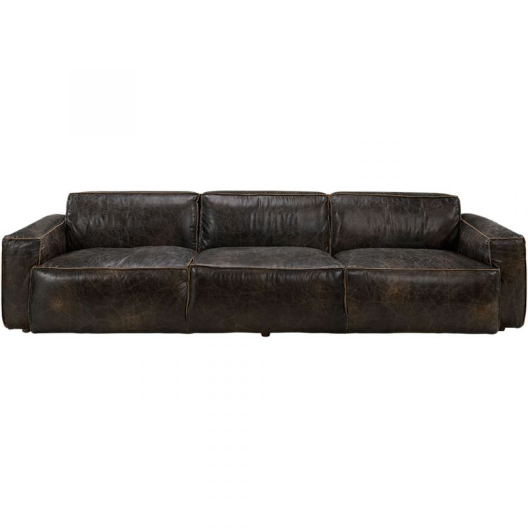 Buddy 4-Seater Sofa Leather Fudge