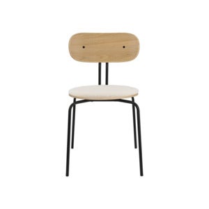 Curious Dining Chair Oak/Black Metal Teddy White