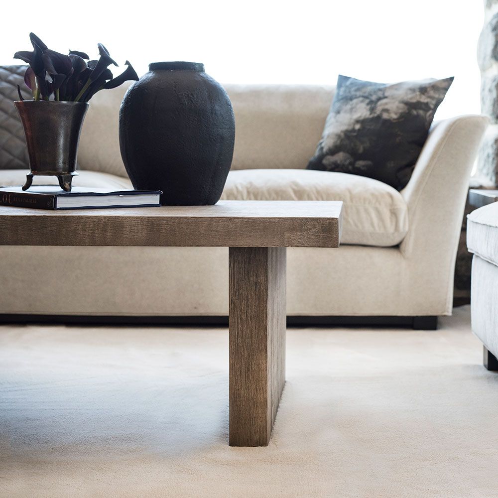 Plinth Coffee table 75X75 Dark brown