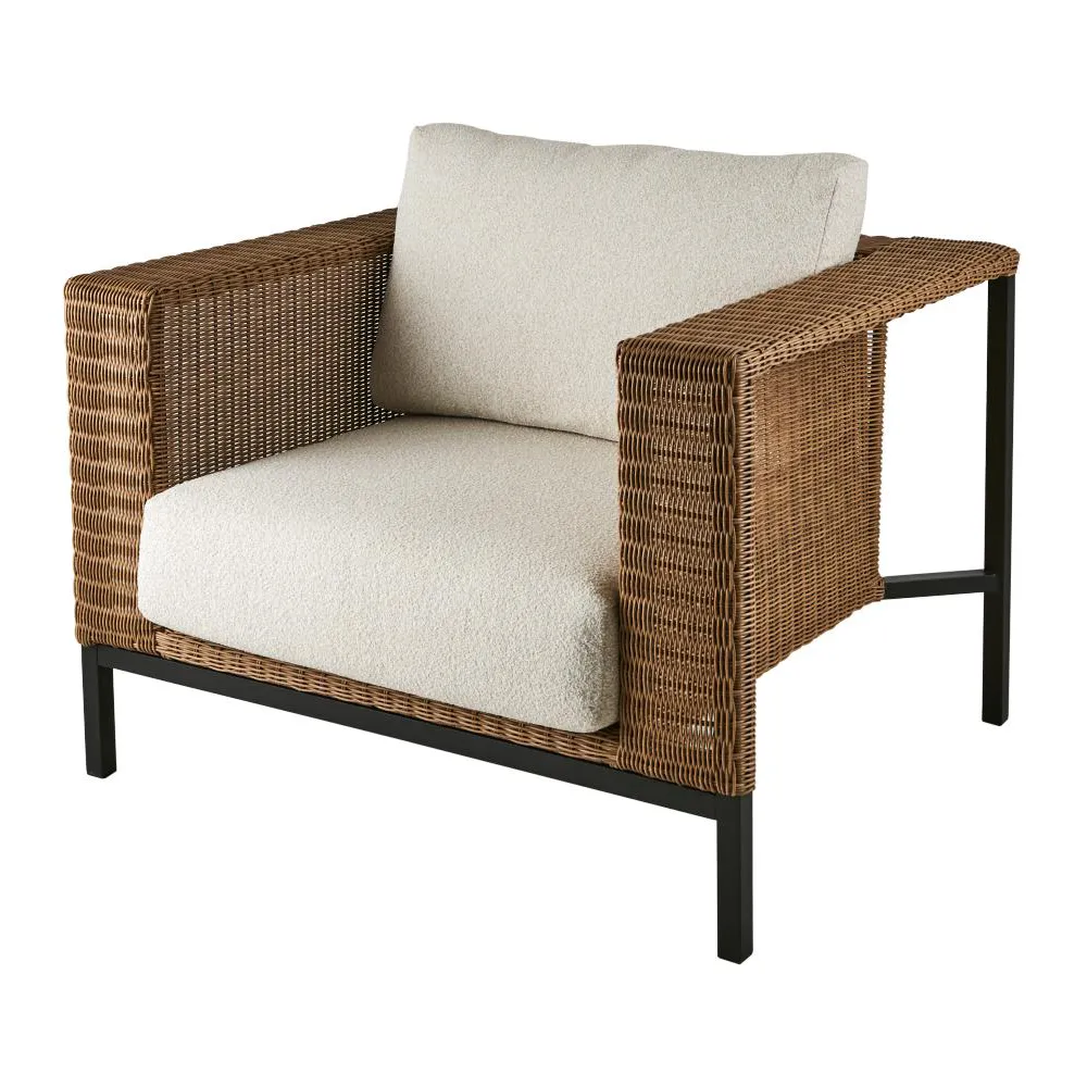 Shell Armchair Teddy Rice/ Black