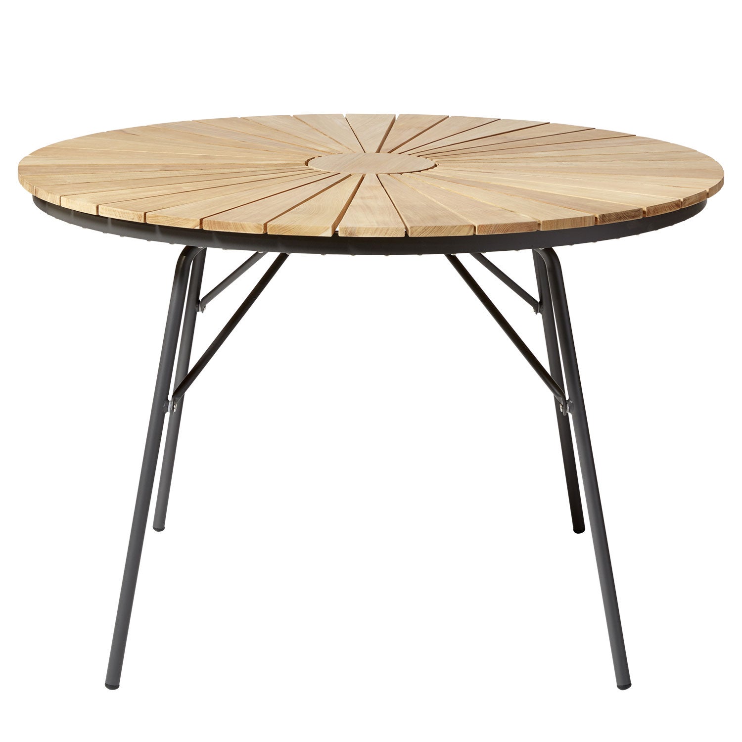 Hard & Ellen garden table 110 cm anthracite/teak