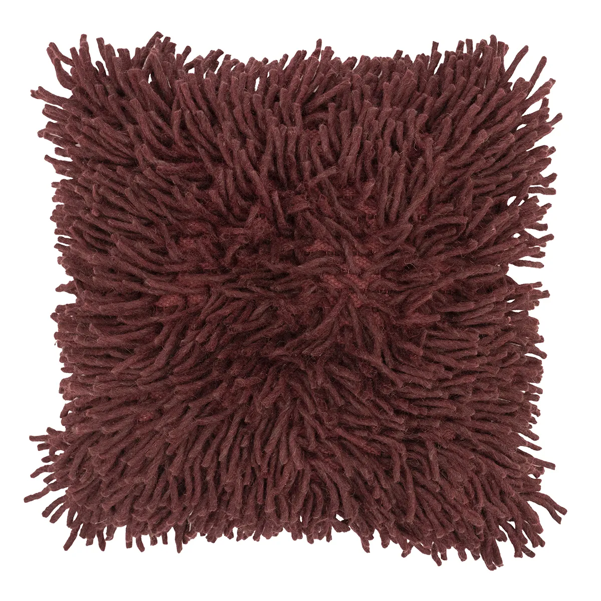 Decorative Cushion in Cotton Moppy Burgundy 50x50 cm