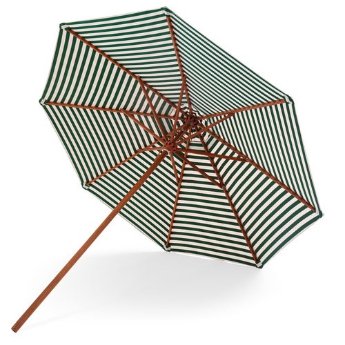 Messina Parasol Ø300 Dark Green Stripe 