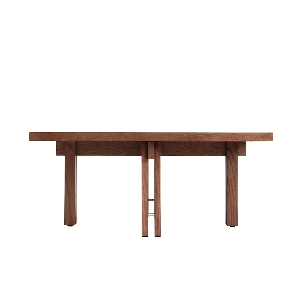 Oak Coffee Table 80x80 Plinth Classic Brown Oak