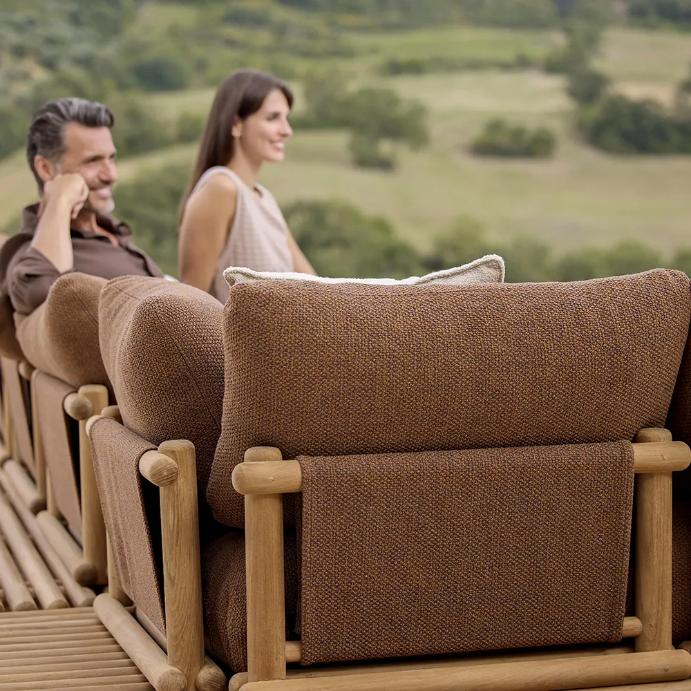 Sticks sofa w/ chaise lounge Teak/desert sand
