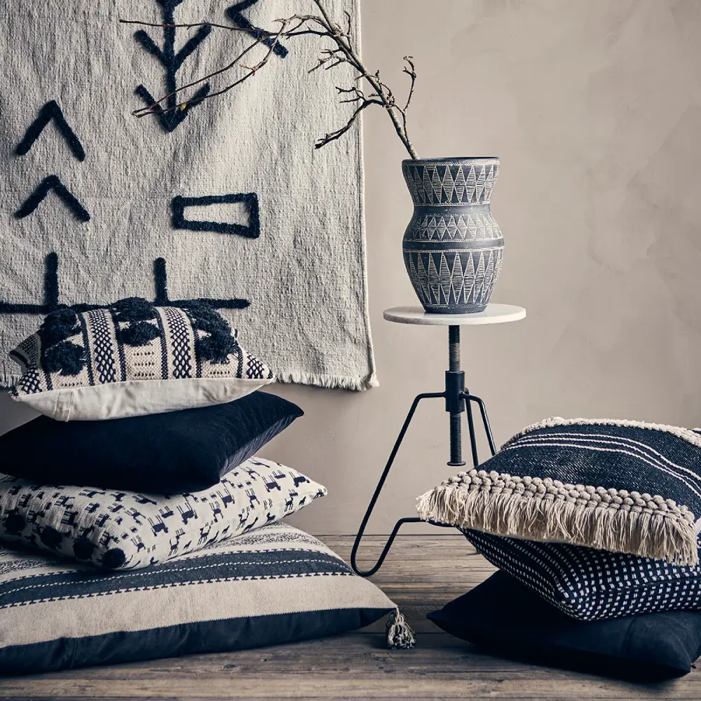 ANNA cushion cover black/white 50x50 cm