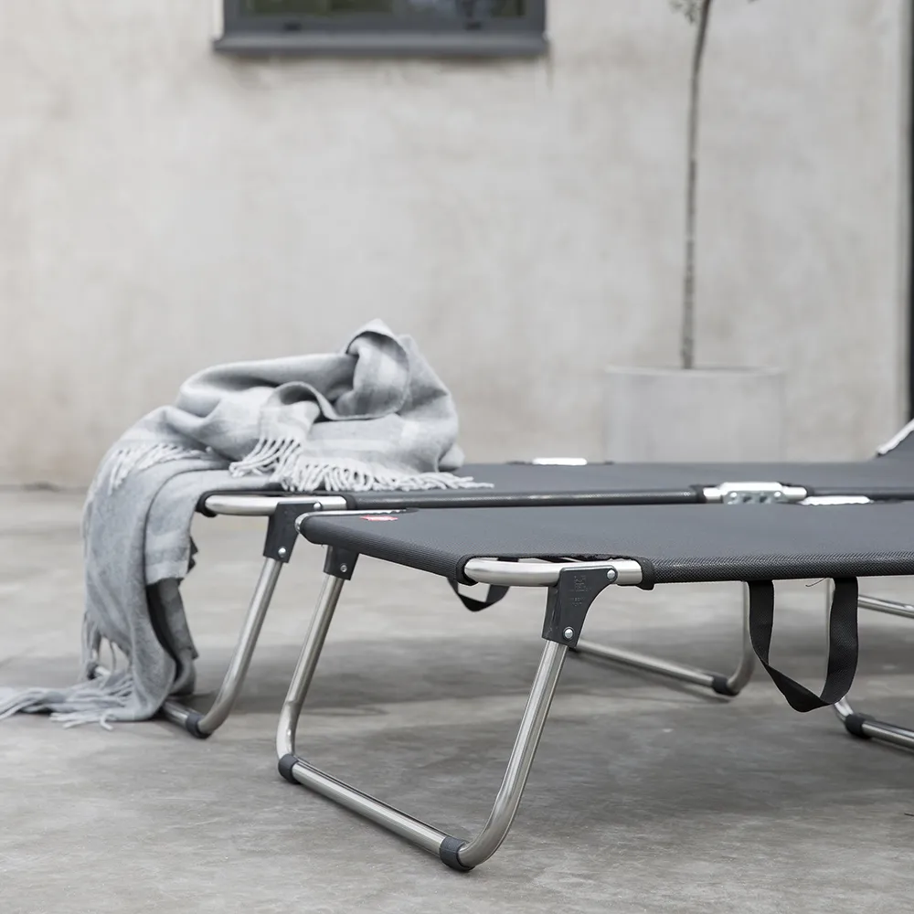 Amigo sunbed black aluminium/textilene