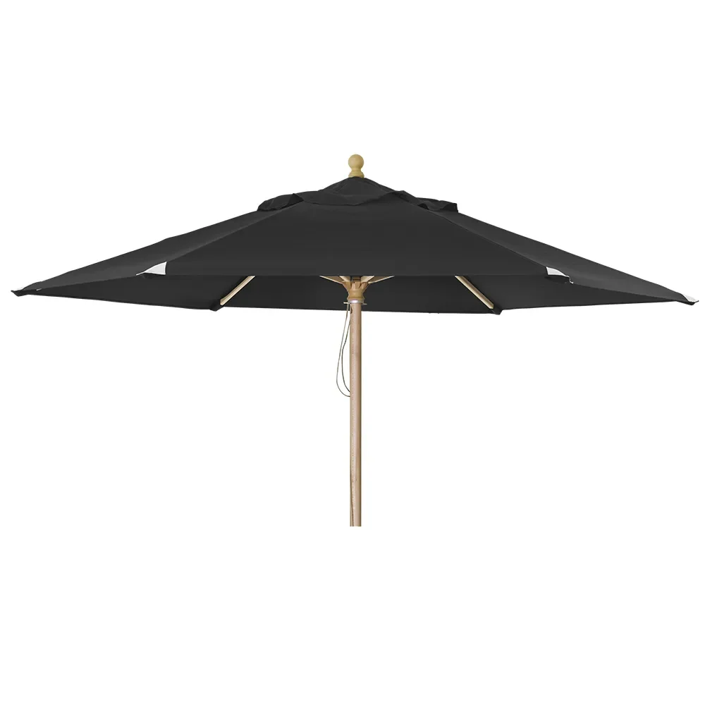 Reggio wooden parasol 3.0m/black FSC Brafab