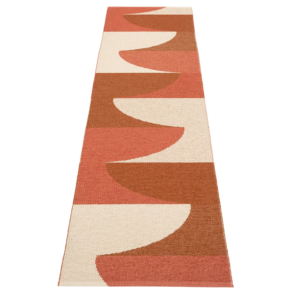 Hill carpet Brick/Rust/Cream 70 x 270cm
