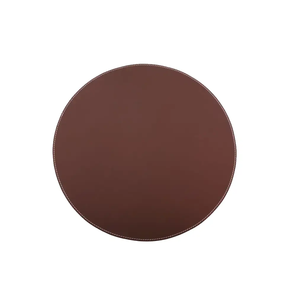 Placemat Ø:38 cm Brown leather