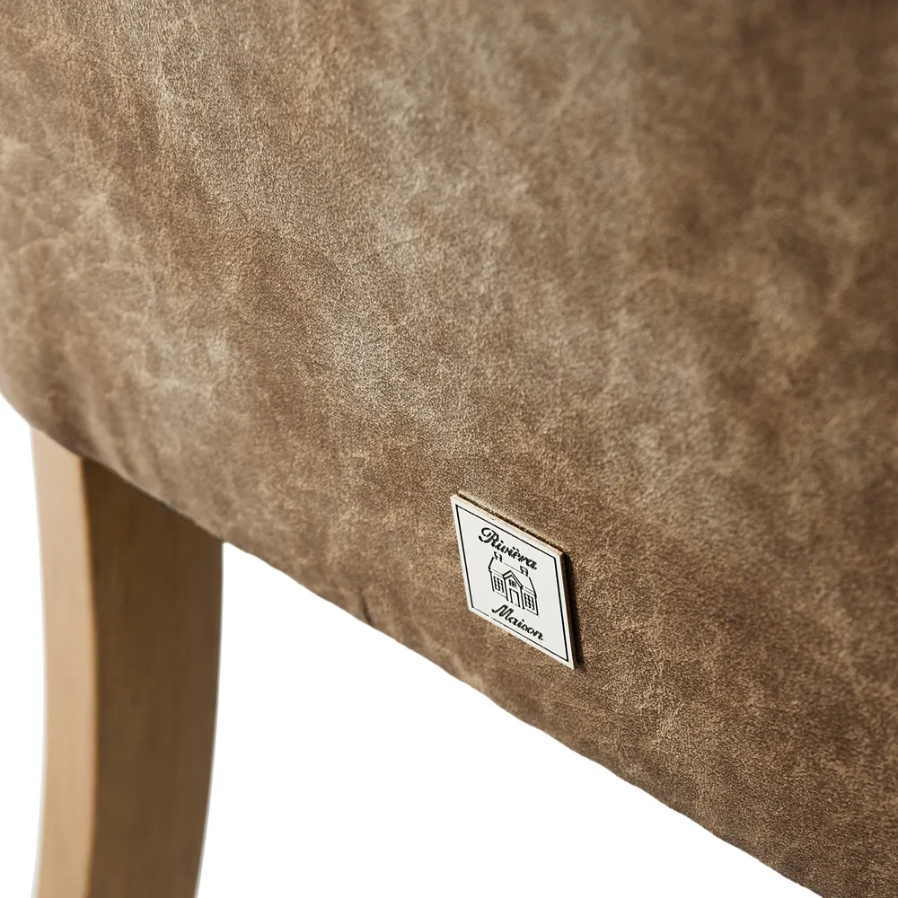  La Scala dining chair with armrests - coffee