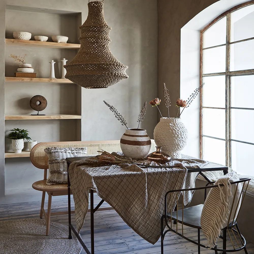 CAMILLE Pot M White/brown