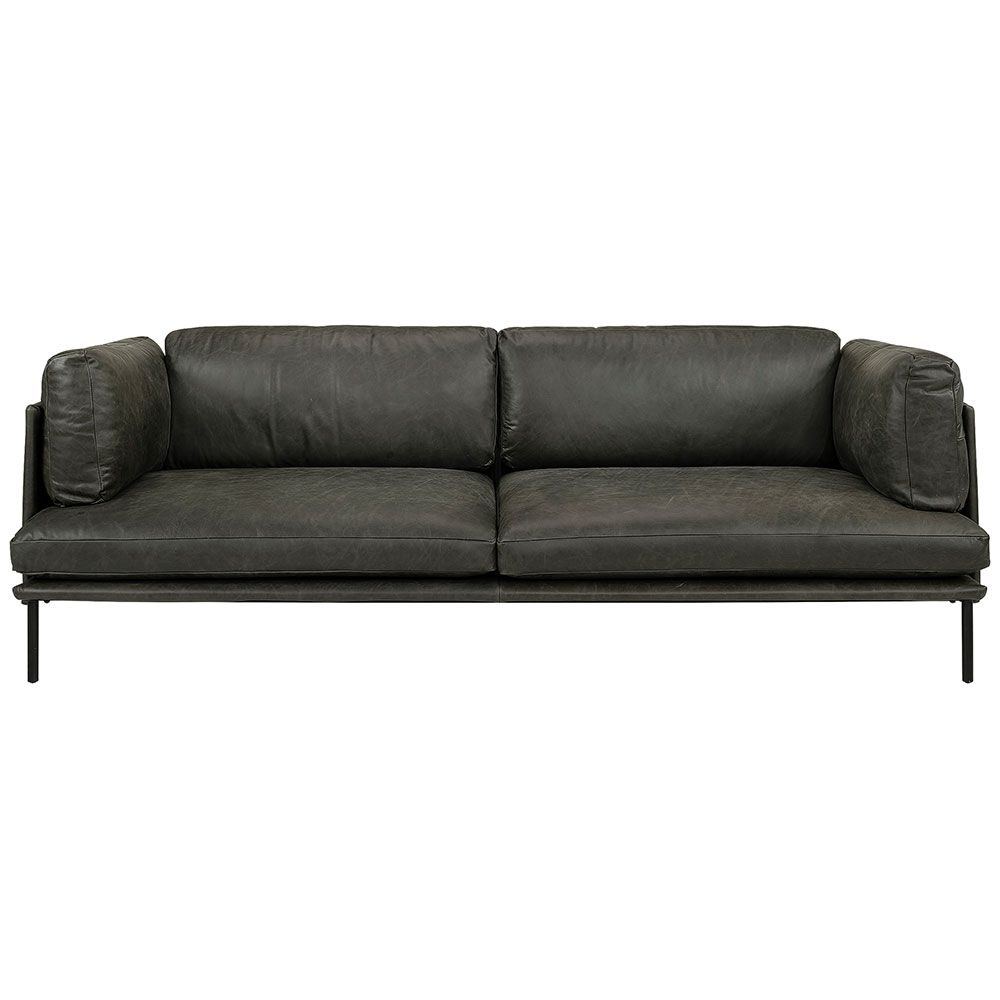 Brioche 3-seater sofa Washed Ebony